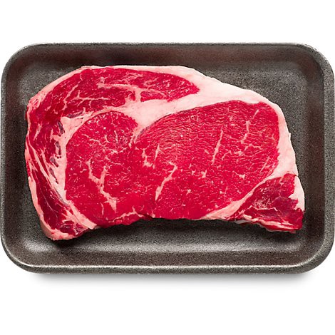 slide 1 of 1, Meat Counter Beef USDA Choice Steak Ribeye Boneless Thin - 1.00 Lb, per lb