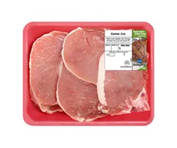 Meat Counter Pork Loin Center Cut Chops Bone In - 2.50 Lb