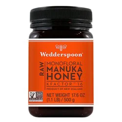 Wedderspoon Manuka Honey Raw Kfactor 16 - 17.6 Fl. Oz.