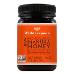 Wedderspoon Manuka Honey Raw Kfactor 16 - 17.6 Fl. Oz.