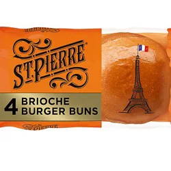St. Pierre Brioche Burger Buns 4 Count