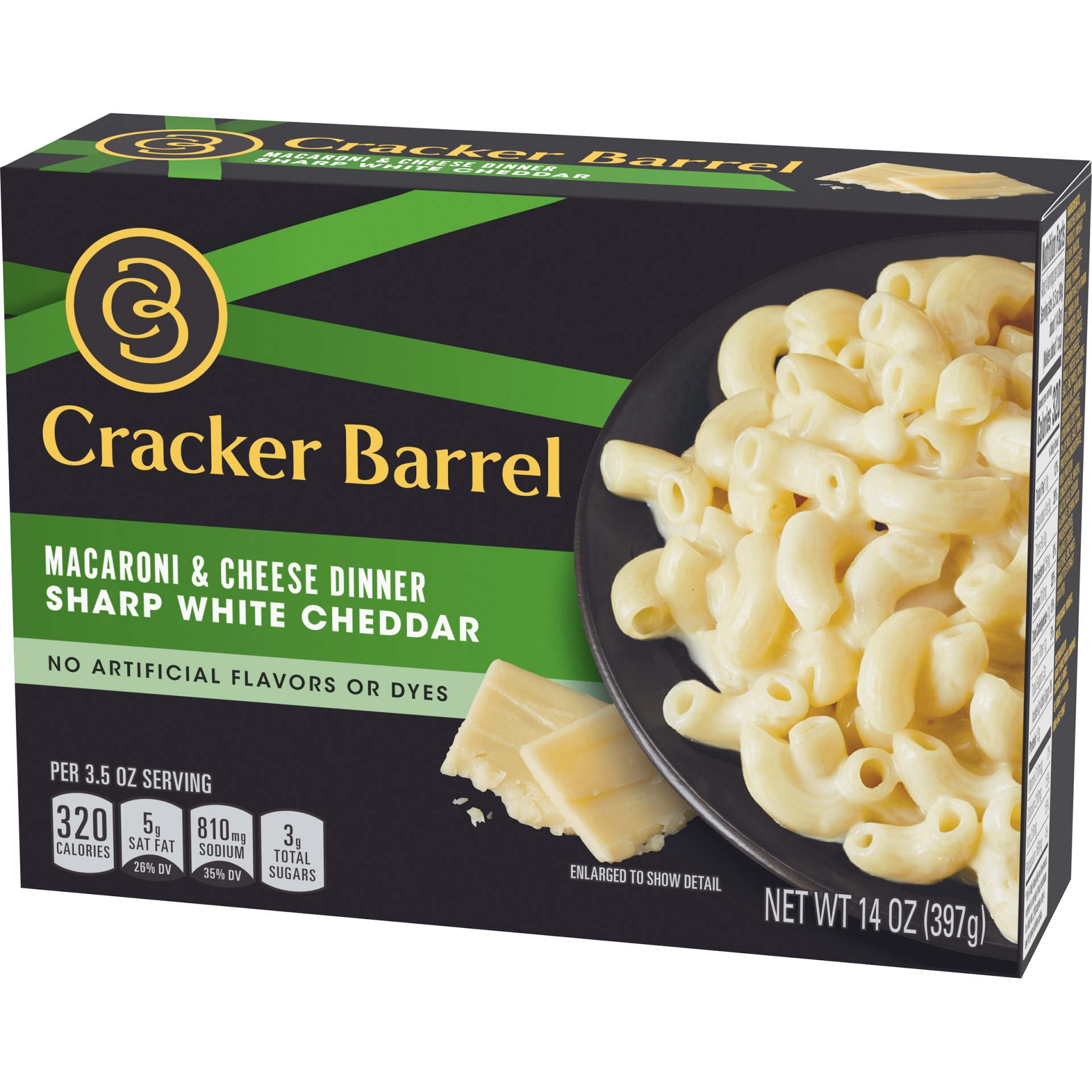 slide 8 of 11, Cracker Barrel Sharp White Cheddar Mac and Cheese Dinner - 14oz, 14 oz