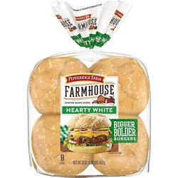 Pepperidge Farm Farmhouse Hearty White Hamburger Buns - 20 Oz