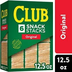 Club Snack Stacks Crackers Original Lunch Snacks 6 Count - 12.5 Oz