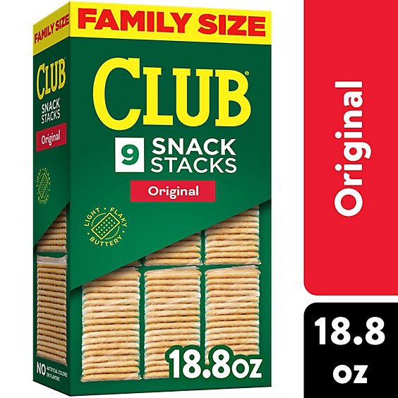 slide 1 of 6, Club Snack Stacks Crackers Original Lunch Snacks 9 Count - 18.8 Oz, 18.8 oz