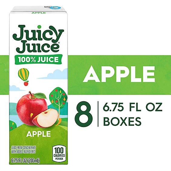 slide 1 of 11, Juicy Juice Apple 100% Juice Box - 8-6.75 Fl. Oz., 8 ct; 6.75
