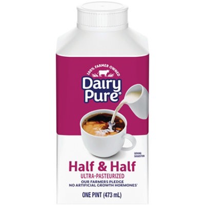 slide 1 of 1, Dairypure Half And Half - 1 Pint, 16 oz