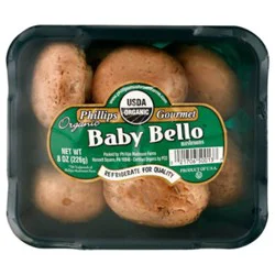 O Organics Organic Baby Bella Whole Mushrooms - 8 Oz