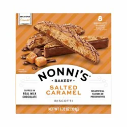 Nonnis Biscotti Salted Caramel 8 Count - 6.72 Oz
