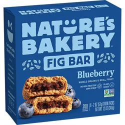 Natures Bakery Fig Bar Stone Ground Whole Wheat Blueberry - 6-2 Oz