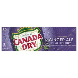 Canada Dry Blackberry Ginger Ale Soda Cans - 12-12 Fl. Oz.