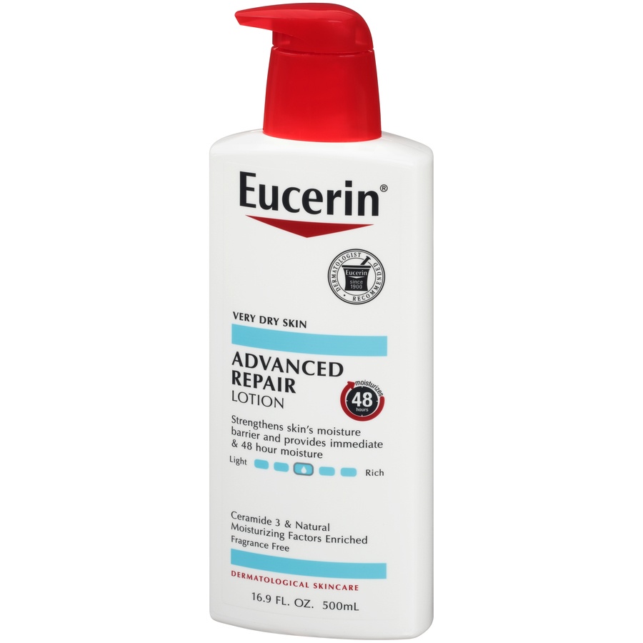 slide 3 of 7, Eucerin Advanced Repair Unscented Body Lotion for Dry Skin - 16.9 fl oz, 16.9 oz