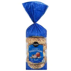 Signature Select Bagels Everything 6 Count - 18 Oz
