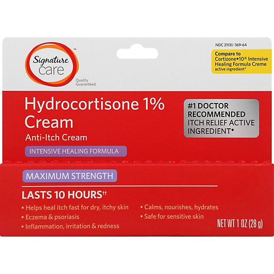 slide 1 of 1, Signature Select/care Cream Anti Itch Hydrocortisone 1% Healing Formula Maximum Strength - 1 Oz, 1 oz