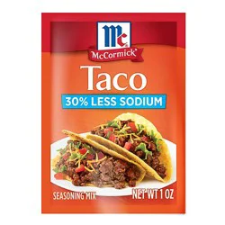 Mccormick 30% Less Sodium Taco Seasoning Mix - 1 Oz