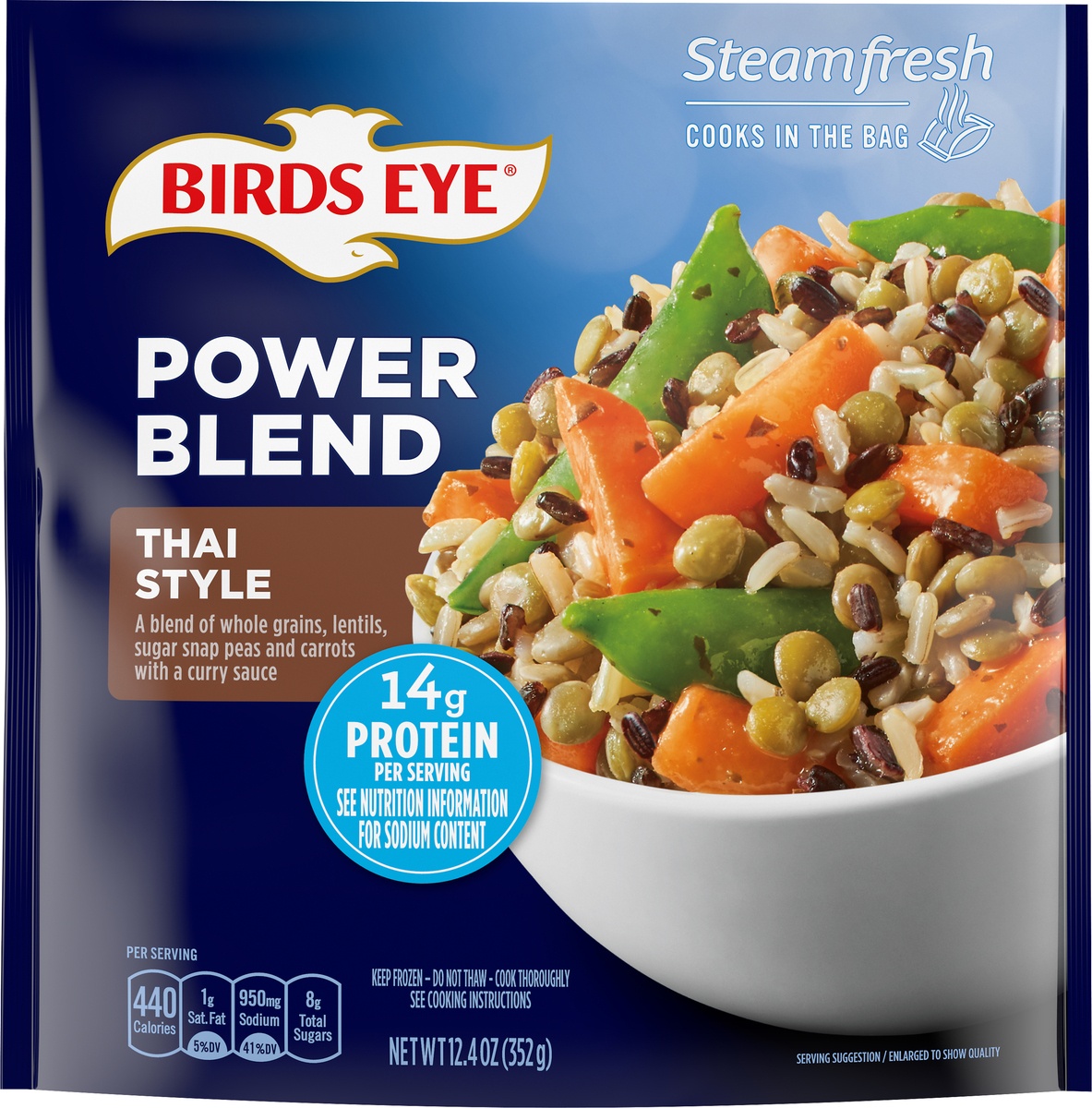 slide 9 of 10, Birds Eye Thai Style Protein Blends, 12.4 oz
