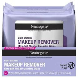 Neutrogena Makeup Remover Cleansing Towelettes Night Calming - 2-25 Count