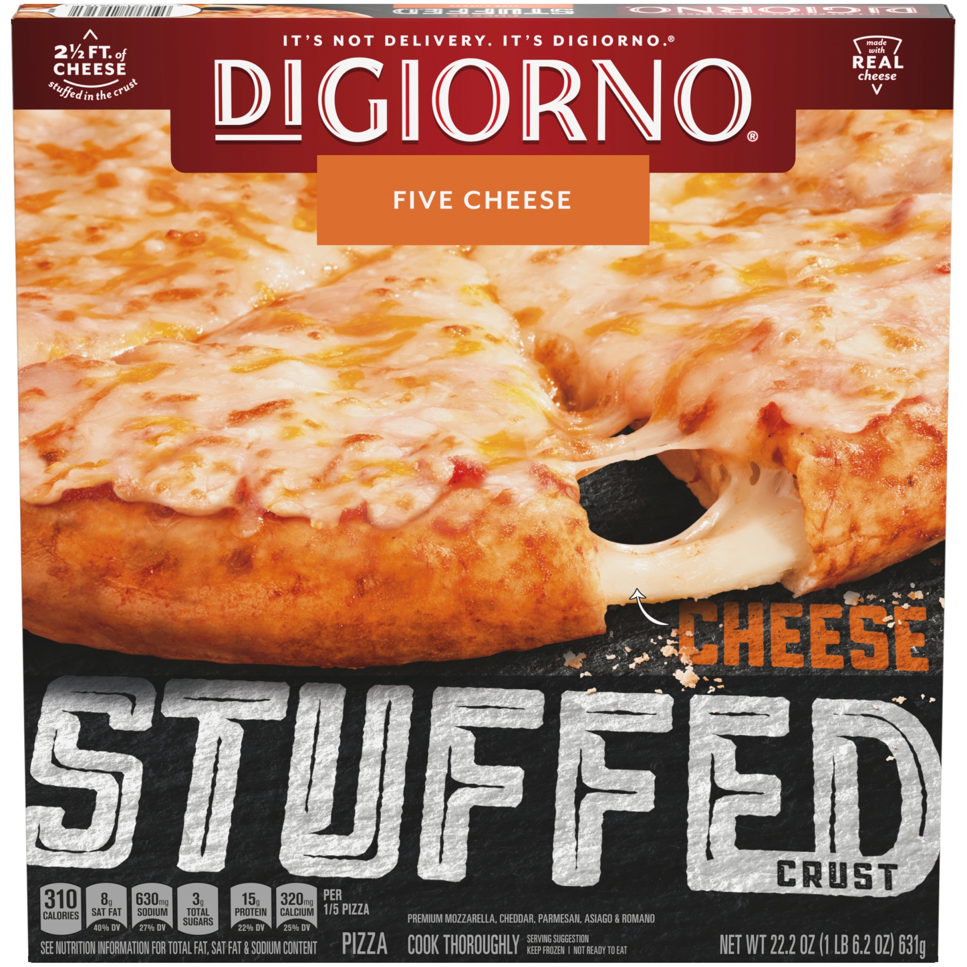 slide 2 of 6, DiGiorno Cheese Stuffed Crust Pizza, 22.2 oz