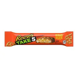 Reeses Take 5 Pretzel Peanut And Chocolate King Size Candy Bar - 2.25 Oz