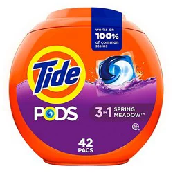 Tide Pods Spring Meadow Liquid Laundry Detergent Pacs - 42 Count