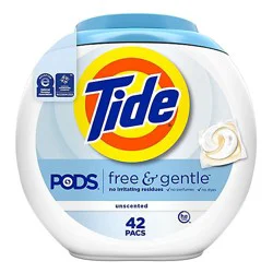 Tide Pods Laundry Detergent Liquid Pacs Free & Gentle - 42 Count
