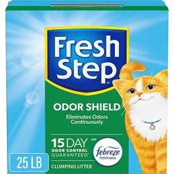 Fresh Step Odor Shield Scented Clumping Cat Litter With Febreze Freshness - 25 Lbs