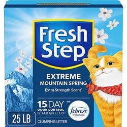Fresh Step Extreme Mountain Spring Scented Clumping Litter With Febreze - 25 Lbs