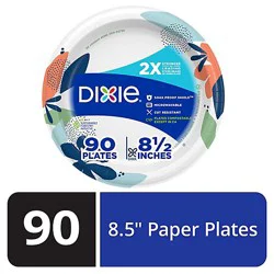Dixie Everyday Paper Plates Printed 8 1/2 Inch - 90 Count