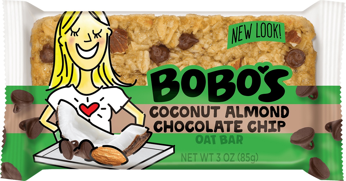 slide 4 of 4, Bobo's Coconut Almond Chocolate Chip Oat Bar 3 oz. Wrapper, 3 oz