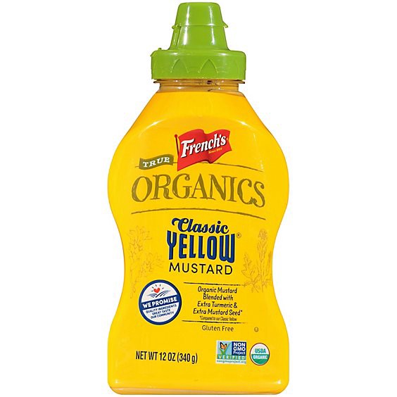 slide 1 of 1, French's True Organics Classic Yellow Mustard - 12 Oz, 12 oz