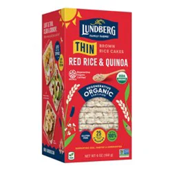 Lundberg Family Farms Regenerative Organic Certified Red Rice & Quinoa Thin Stackers - 6 Oz