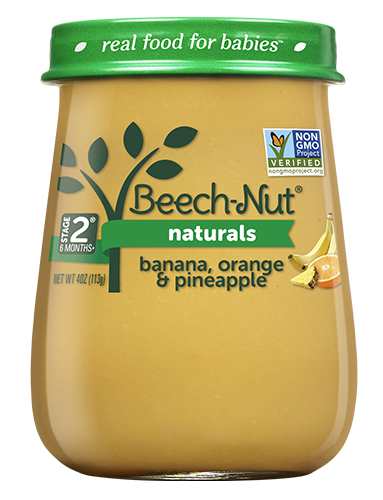 slide 2 of 7, Beech-Nut Naturals Stage 2 Baby Food, Banana Orange & Pineapple, 4 oz Jar, 4 oz