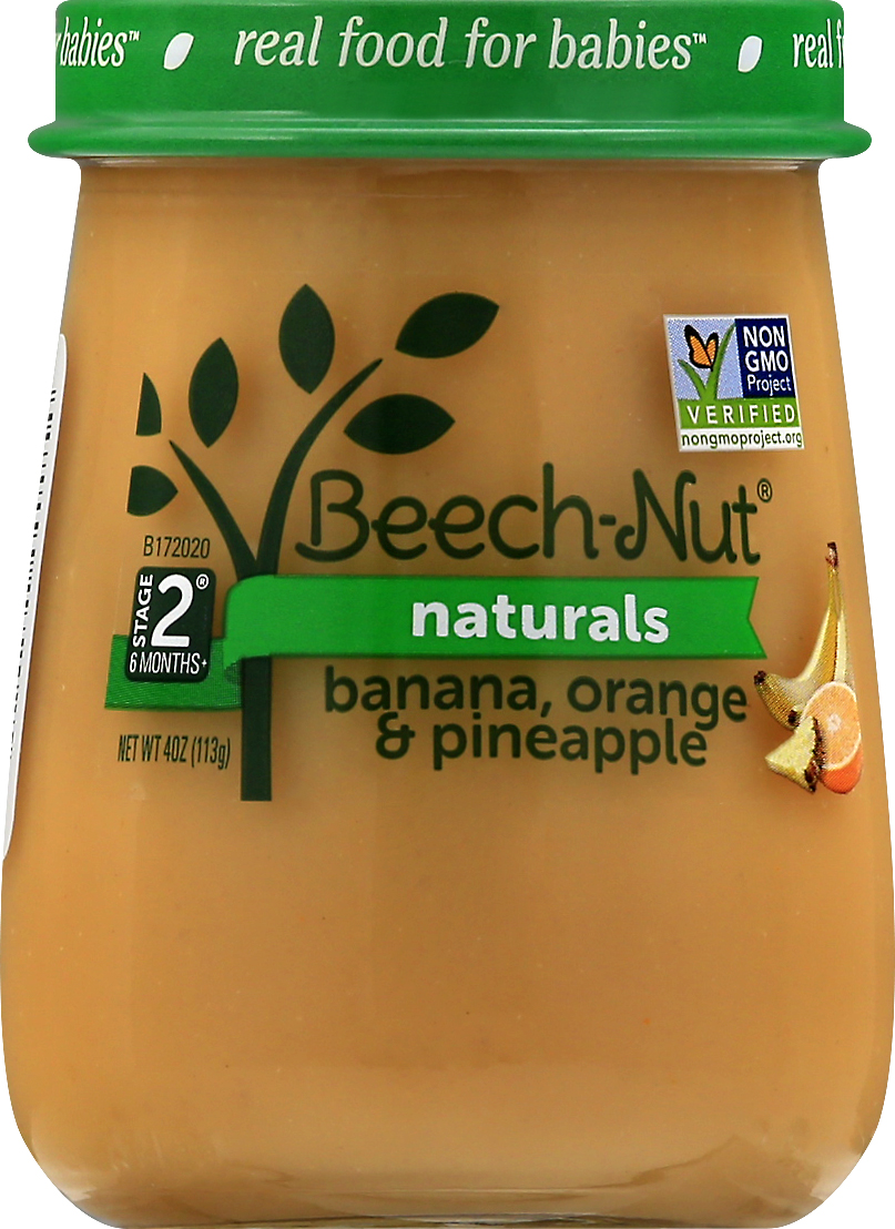 slide 3 of 7, Beech-Nut Naturals Stage 2 Baby Food, Banana Orange & Pineapple, 4 oz Jar, 4 oz