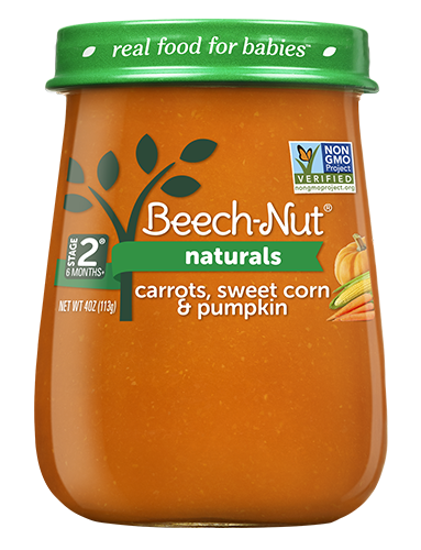 slide 6 of 7, Beech-Nut Naturals Stage 2 Baby Food, Carrots Sweet Corn & Pumpkin, 4 oz Jar, 4 oz