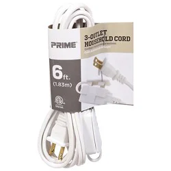 Prime Household Cord 3 Outlet 6 Feet - Each