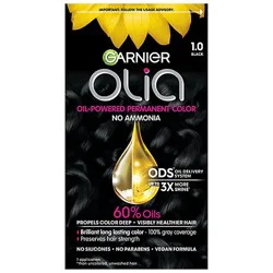 Garnier Olia Oil Powered Ammonia Free Permanent Hair Color 1.0 Black Kit - Each