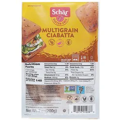 Schar Ciabatta Gluten Free Multigrain 4 Count - 7 Oz