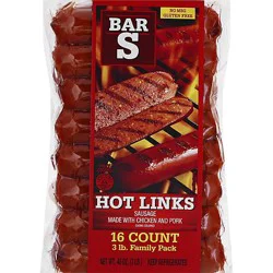 Bar-S Sausage Hot Links - 48 Oz