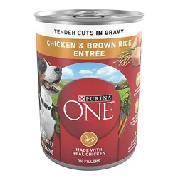 Purina One Tender Cuts Chicken & Brown Rice Wet Dog Food - 13 Oz