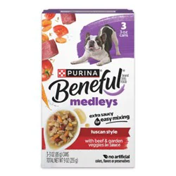 Beneful Medleys Beef Carrots Rice & Spinach Wet Dog Food - 3-3 Oz