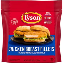 Tyson Fully Cooked Portioned Chicken Breast Fillets - 25 Oz