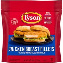 Tyson Fully Cooked Portioned Chicken Breast Fillets - 25 Oz