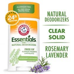 Arm & Hammer Essentials Deodorant Solid Fresh Rosemary Lavender - 2.5 Oz