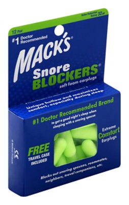 slide 1 of 1, Macks Earplugs Snore Blockers - 12 Count, 12 ct