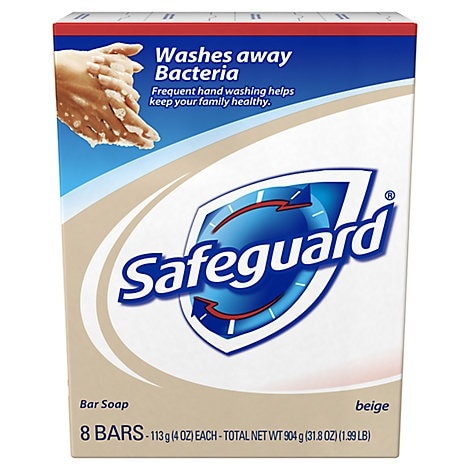 slide 1 of 1, Safeguard Deodorant Bar Soap Beige, 8 ct;4 oz