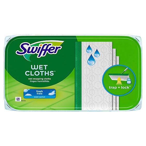 slide 1 of 1, Swiffer Sweeper Wet Mopping Cloths Open Window Fresh - 12 Count, 12 ct