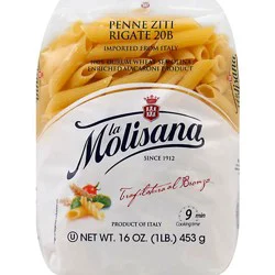La Molisana Pasta Penne Ziti Rigate 20b - 16 Oz
