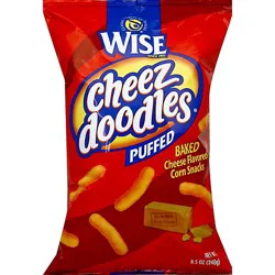 Wise Corn Snack Cheez Doodles Puffed Baked Cheese Flavored - 8.5 Oz