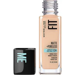 Maybelline Fit Me Matte + Poreless Liquid Foundation Makeup Creamy Beige - 1 Fl. Oz.