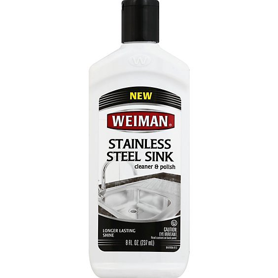 slide 1 of 1, Weiman Cleaner & Polish Stainless Steel Sink - 8 Fl. Oz., 8 oz